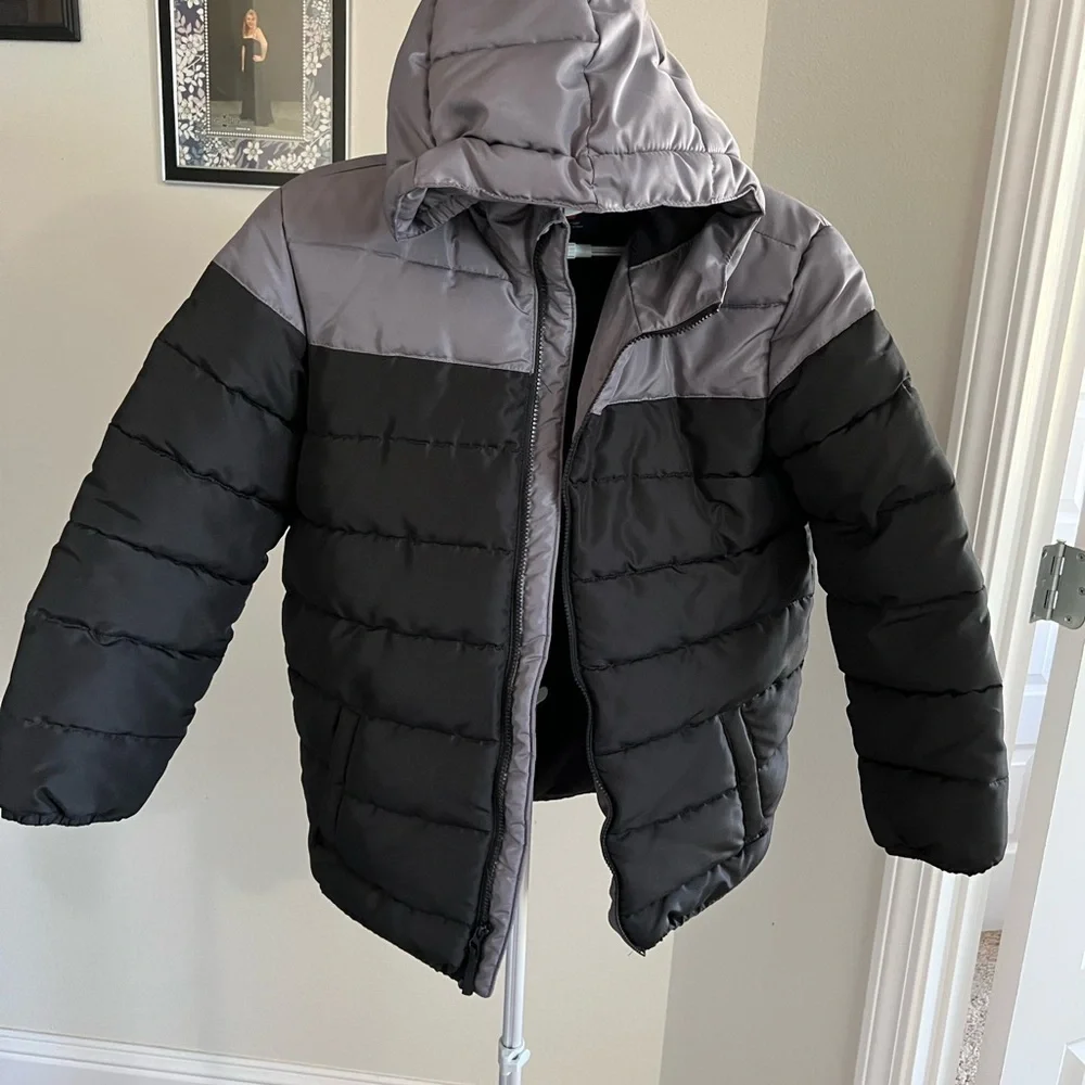 The Children's Place Black and Gray Puffer Jacket